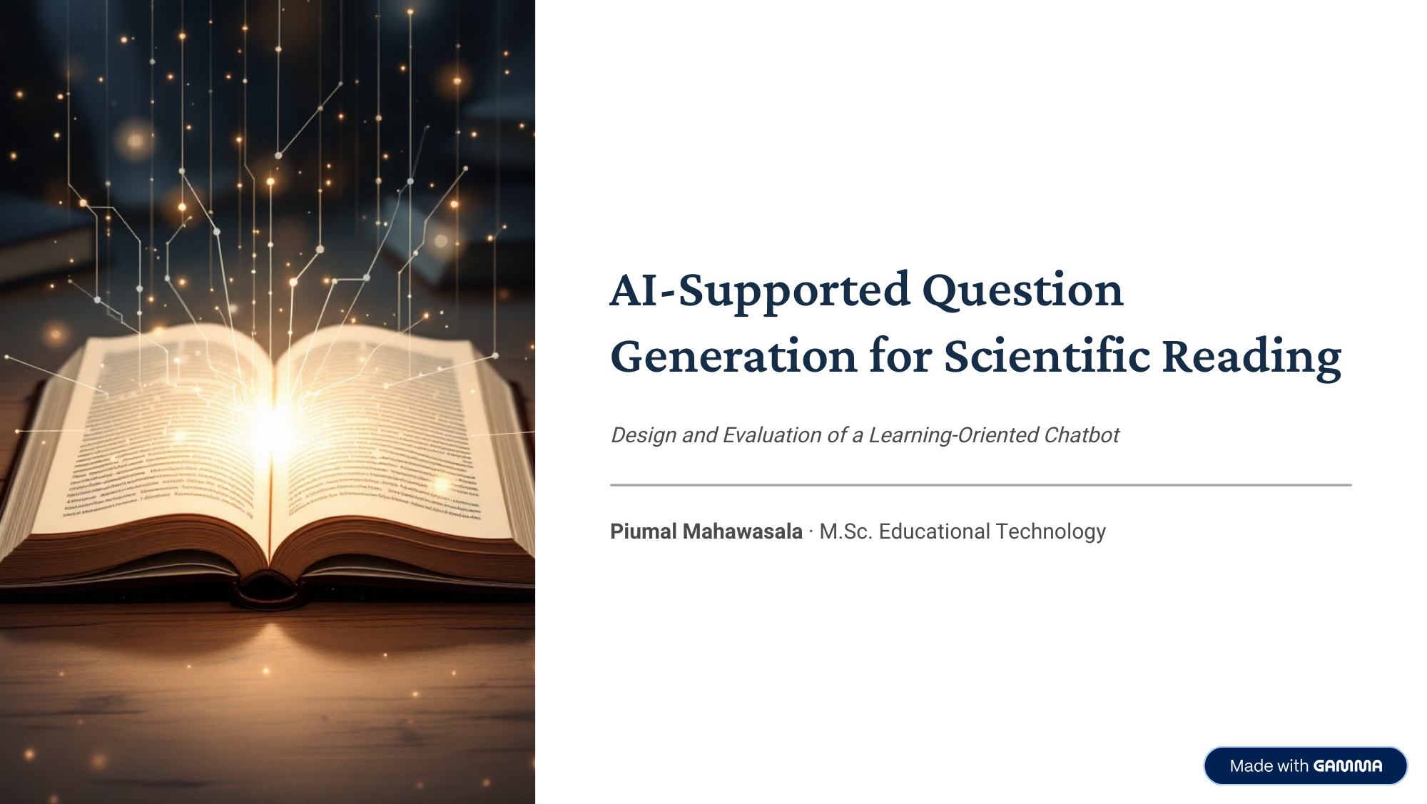 AI-Supported Question Generation for Scientific Reading — MSc thesis / research project